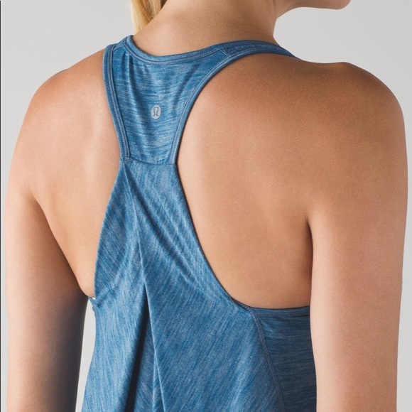 Lululemon Essential Tank Heathered Jet Set Blue - Picture 3 of 5